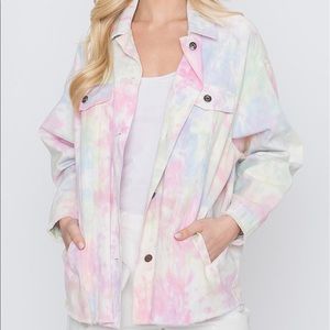 GEEGEE-Button-down raw edge detail Jean Jacket